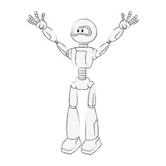 Cute robot cartoon