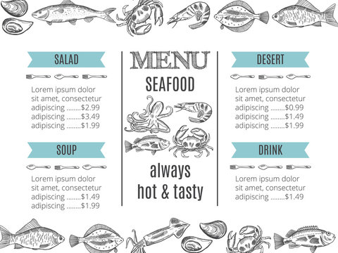 vector illustration of restaurant menu