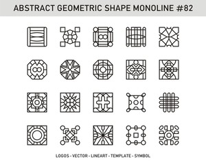 Geometric shapes set. Universal simple decorative forms for pattern seamless