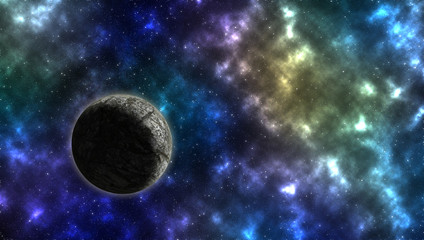 Obraz na płótnie Canvas Beautiful space planet and stars