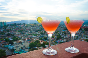 Cocktails over Santiago de Cuba