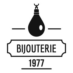 Bijouterie logo, simple black style