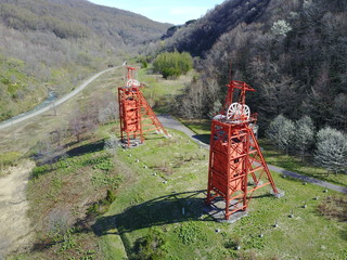 美唄三菱炭鉱　空撮