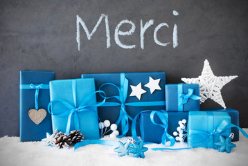 Christmas Gifts, Snow, Merci Means Thank You