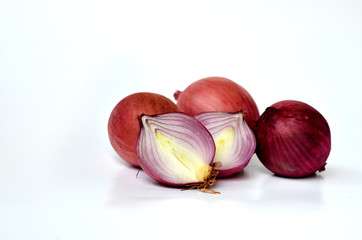 Fresh Onions isolated on white background