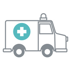 Ambulance emergency vehicle icon vector illustration graphic design