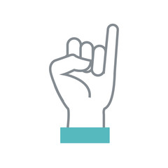 Hand with small finger up icon vector illustration graphic design