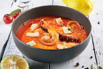 Traditional Thai Tom Yam Kung Soup