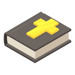 Bible icon, isometric style