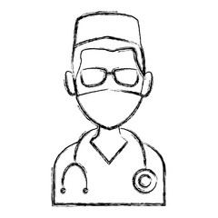 Doctor avatar profile icon vector illustration graphic design