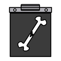 Bone broken xray icon vector illustration graphic design