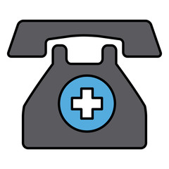 Medical emergency line icon vector illustration graphic design