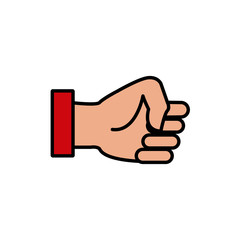 Clenched hand symbol icon vector illustration graphic design