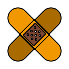 Medical bandages crossed icon vector illustration graphic design