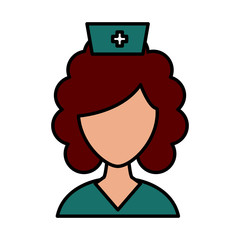 Nurse avatar profile icon vector illustration graphic design