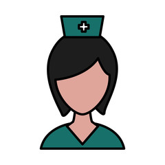 Nurse avatar profile icon vector illustration graphic design