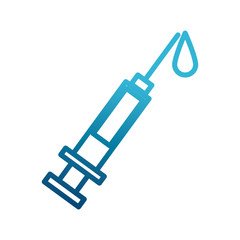 Medical syringe symbol icon vector illustration graphic design