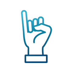 Hand with small finger up icon vector illustration graphic design