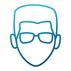 Man with glasses icon vector illustration graphic design