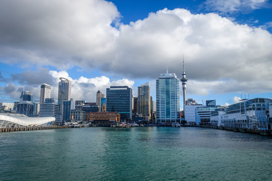Auckland view from the sea, New Zealand