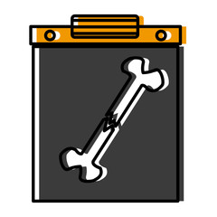 Bone broken xray icon vector illustration graphic design