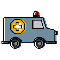 Ambulance emergency vehicle icon vector illustration graphic design