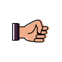Clenched hand symbol icon vector illustration graphic design