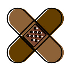 Medical bandages crossed icon vector illustration graphic design