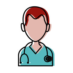 Fototapeta premium Doctor avatar profile icon vector illustration graphic design
