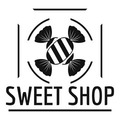 Sweet shop logo, simple black style