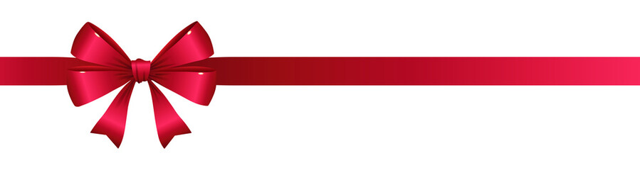 Hellrote Schleife Weihnachten - Lang