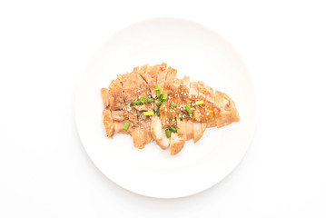 roast chicken on plate