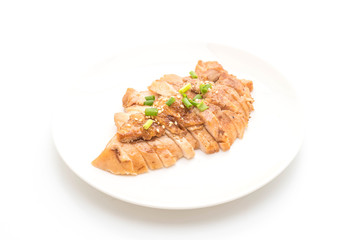 roast chicken on plate