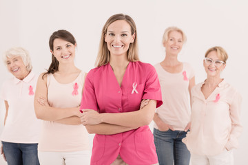 Breast cancer  ribbon awareness concept