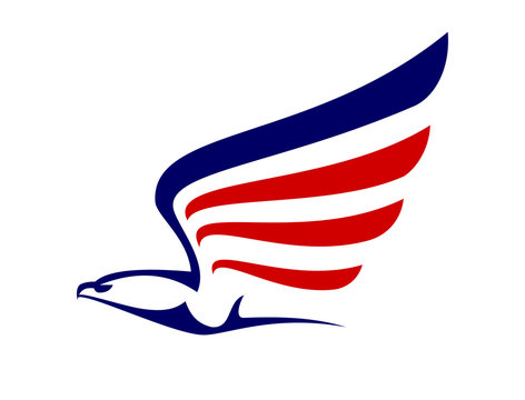 Animal Eagles Bird like American Flag Logo Symbol