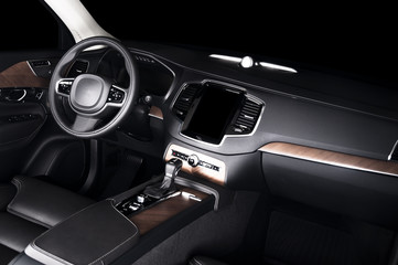 Modern sport car interior