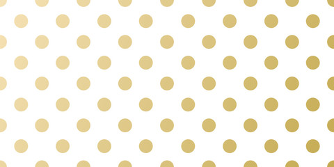 Christmas holiday golden dotted background template for greeting card or gift wrapping paper design. Vector gold and white pattern for Christmas or New Year wrapper seamless confetti background
