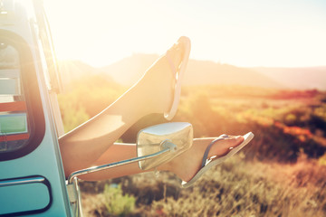 Girl in a car