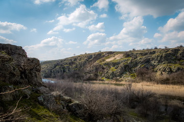 The river between the rocks