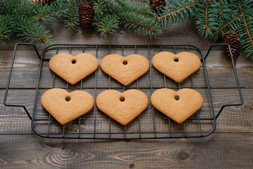 Cookies in the form of hearts