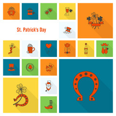 Saint Patricks Day Icon Set