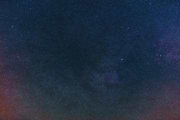 Milky way stars photographed with w