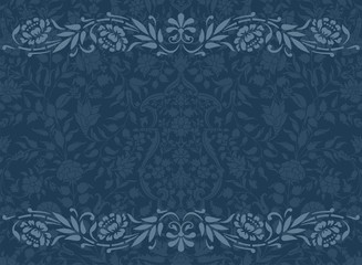 wedding card design, paisley floral pattern , India