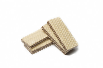 Chocolate Wafers Isolated On White Background