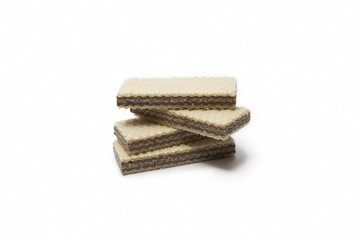 Chocolate Wafers Isolated On White Background