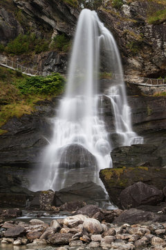 Waterfall Steinsdalsfossen near Norheimsund