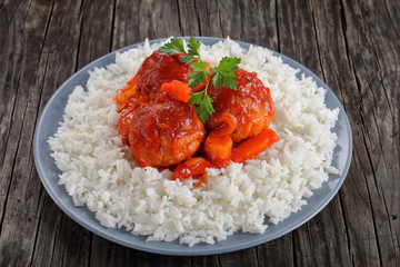 chicken Meatball braised in tomato sauce