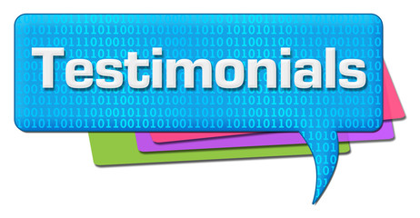 Testimonials Binary Colorful Comment Symbol 