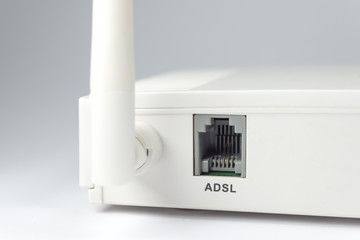 ADSL Port And Wireless Antenna Of A Modem