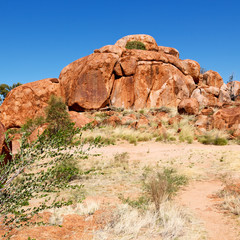in australia the rocks  of devil  marble